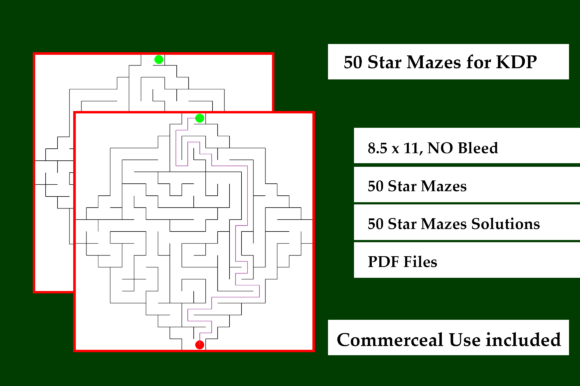 Download 50 Star Mazes for KDP Activity Book - Kdp Collection