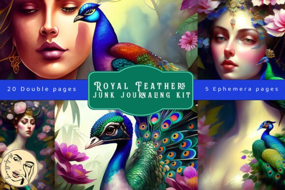 Download Royal Feathers Junk Journaling Kit - Royal Collection