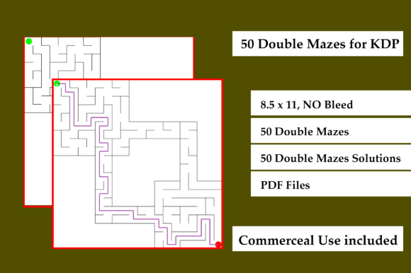 Download 50 Double Mazes for KDP Activity Book - Kdp Collection