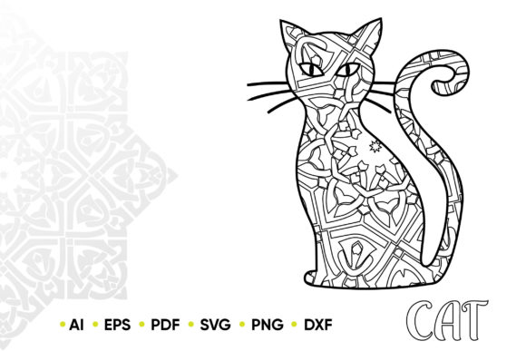 Download Mandala Cat for KDP Coloring Book - Kdp Collection