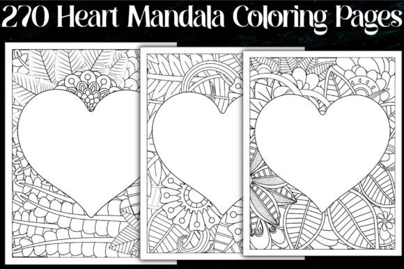 Download Heart Mandala Coloring Pages - Premium Bundle