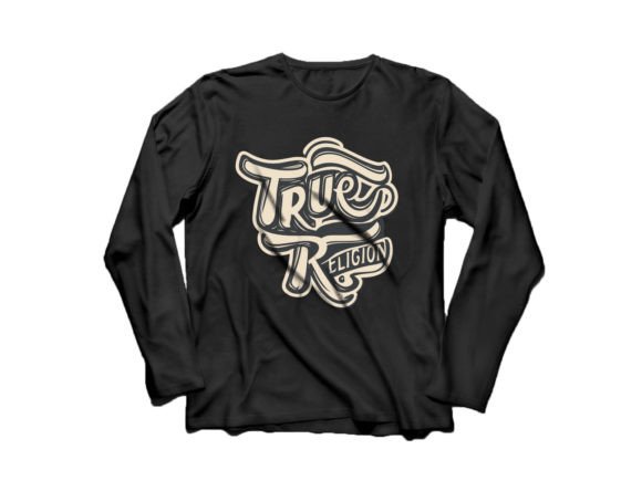 Download True Religion Typography T-Shirt Design - Typography Collection