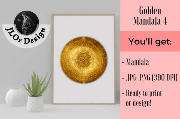 Download Golden Mandala Print Template - Golden mandala Collection